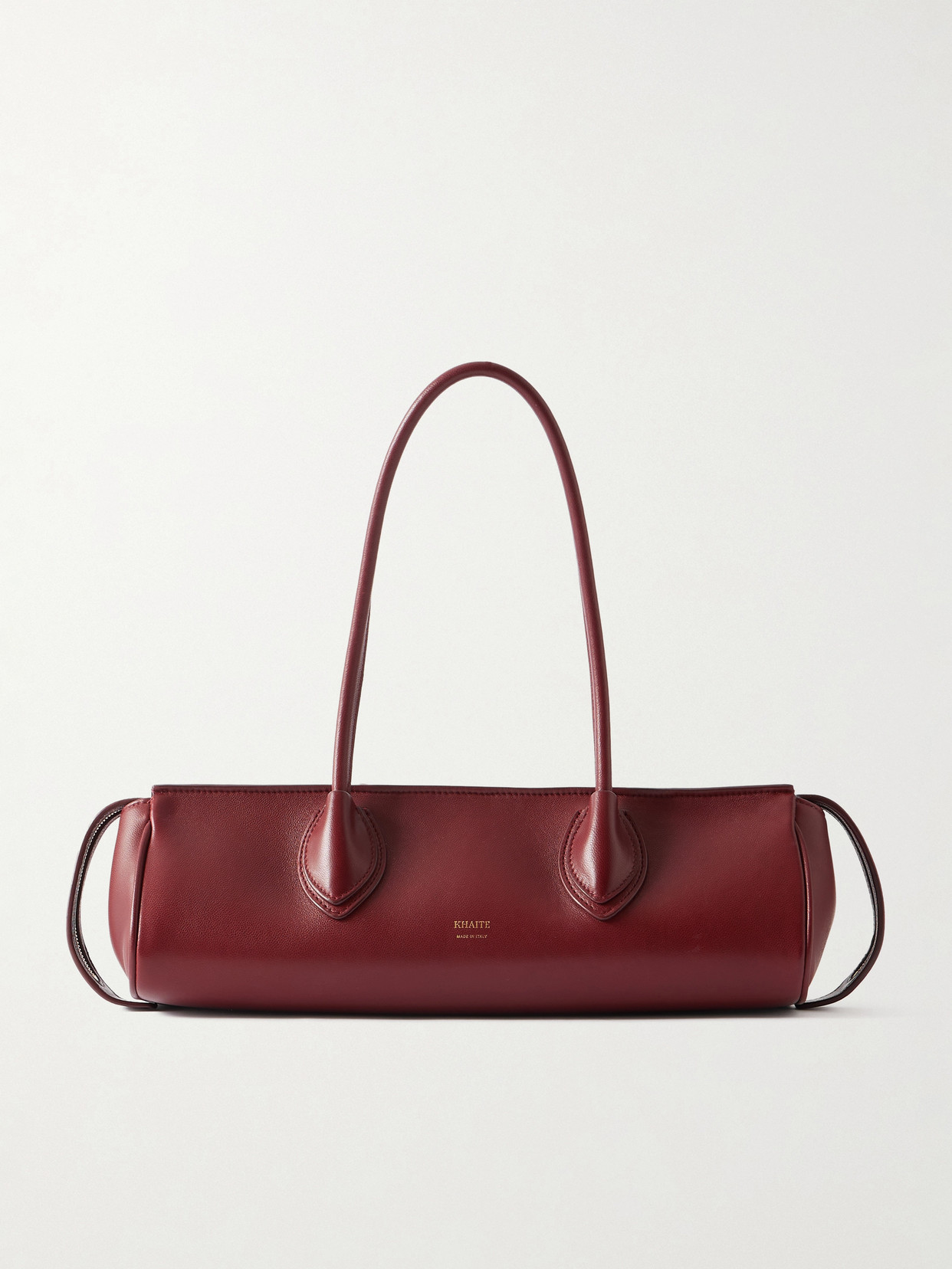 Khaite Donna Leather Shoulder Bag In Burgundy