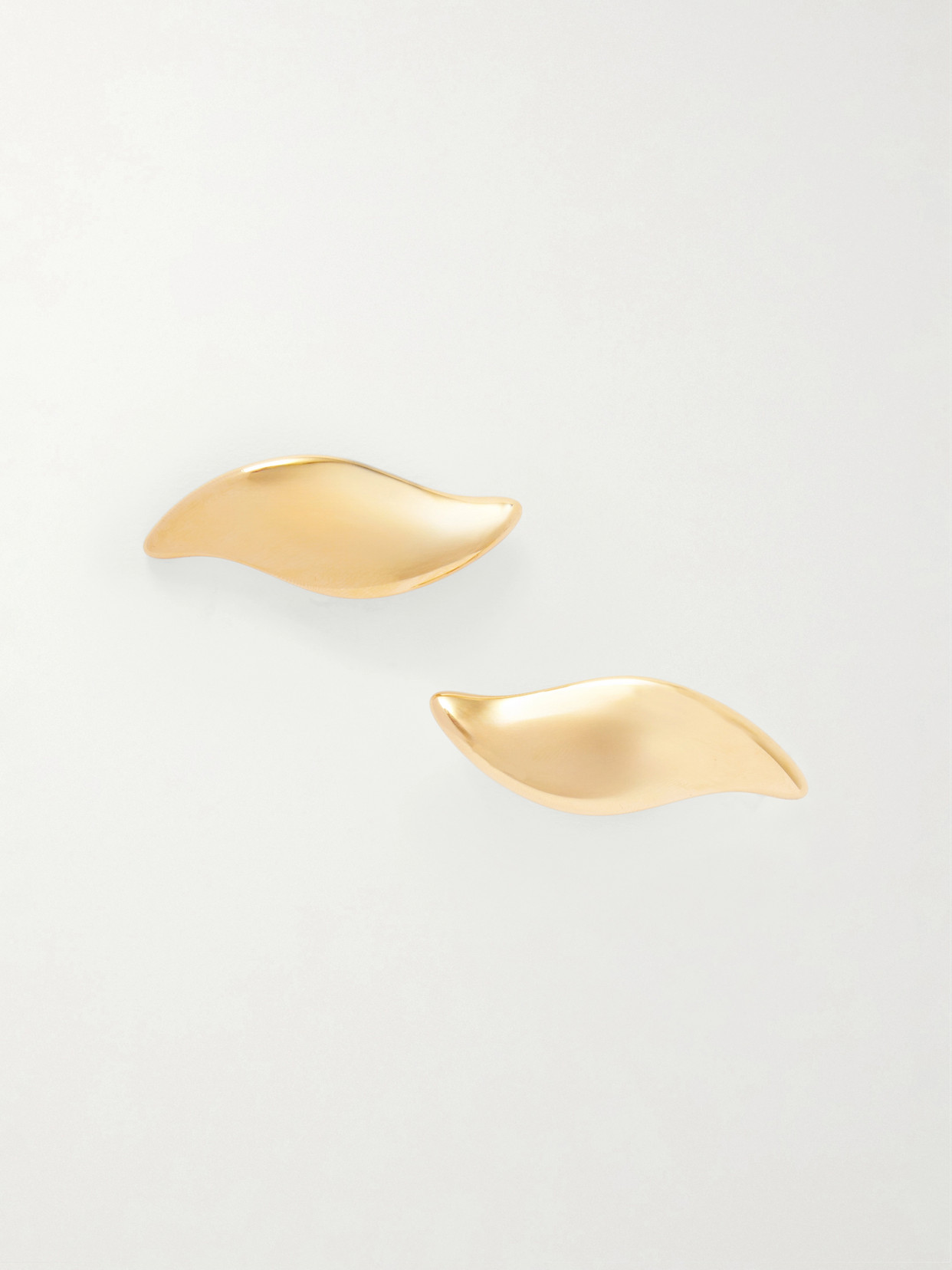 Khaite Leaf Gold-plated Earrings