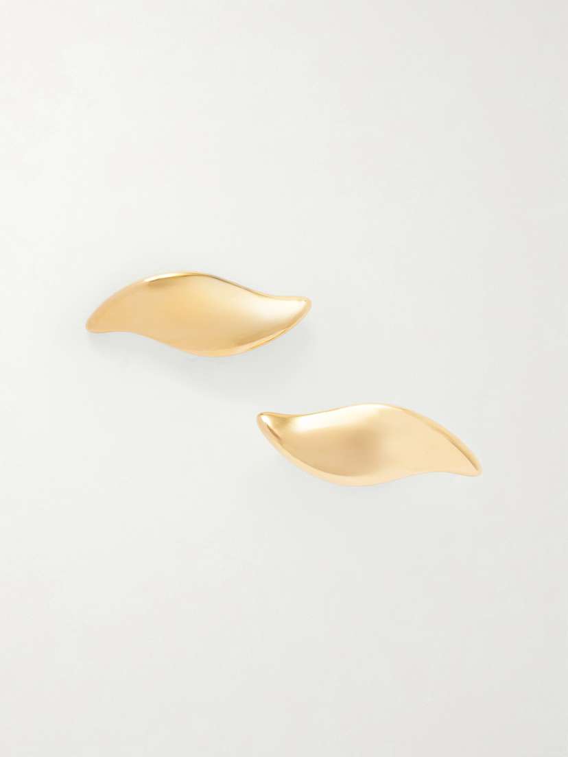 Khaite Leaf Gold-plated Earrings