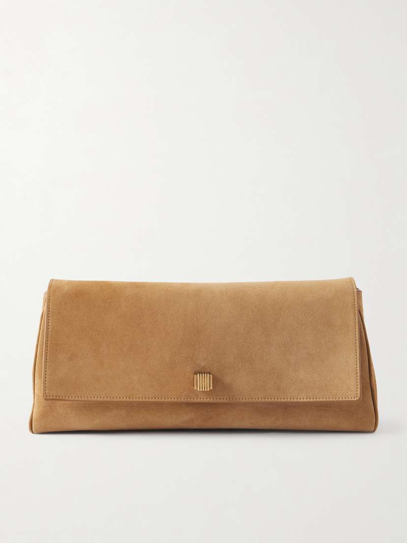 Khaite Audrey Suede Clutch