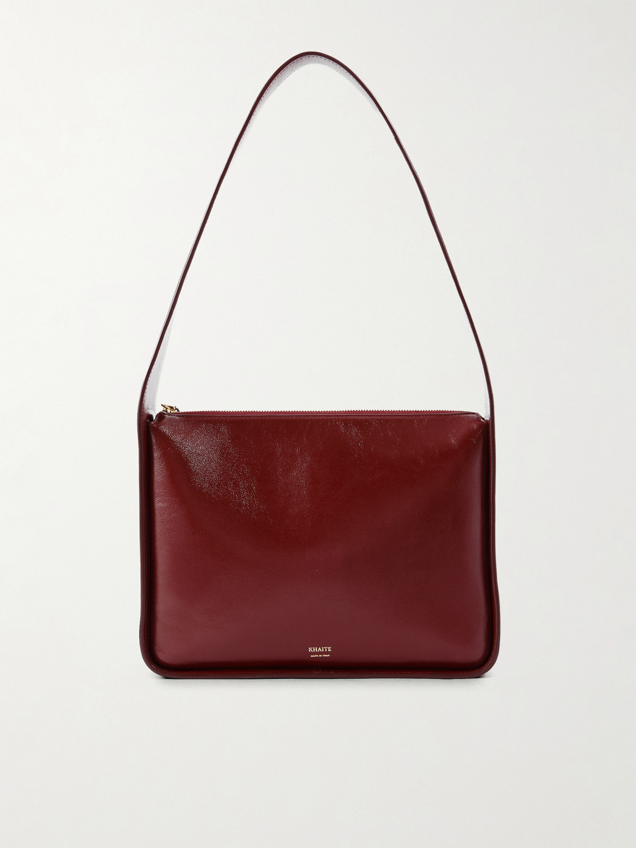 Khaite Lori Textured-leather Shoulder Bag In Burgundy