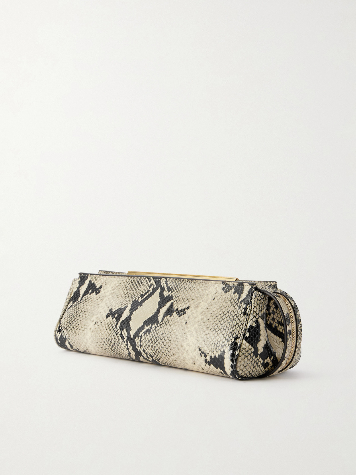 Khaite Donna Snakeskin Embossed Evening Clutch In Multi