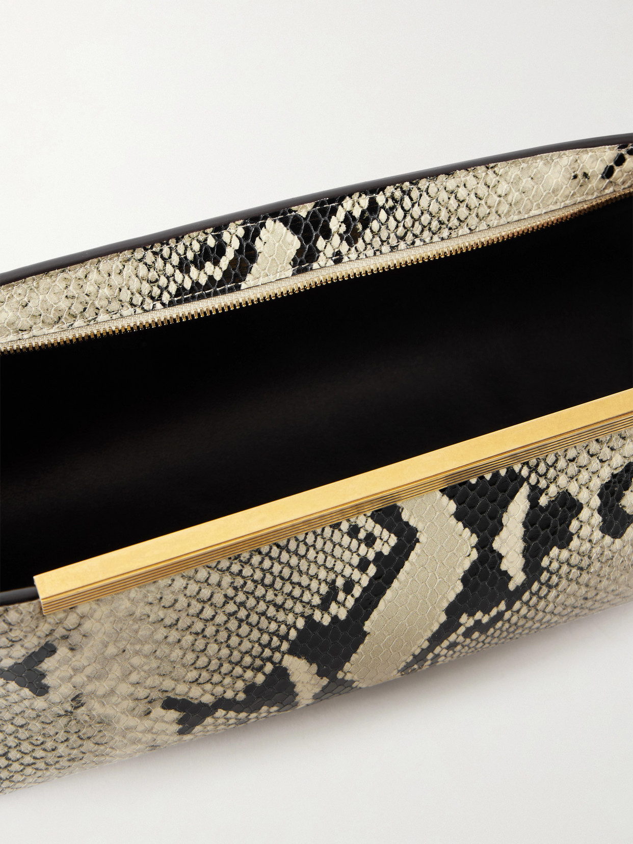 Khaite Donna Snakeskin Embossed Evening Clutch In Multi