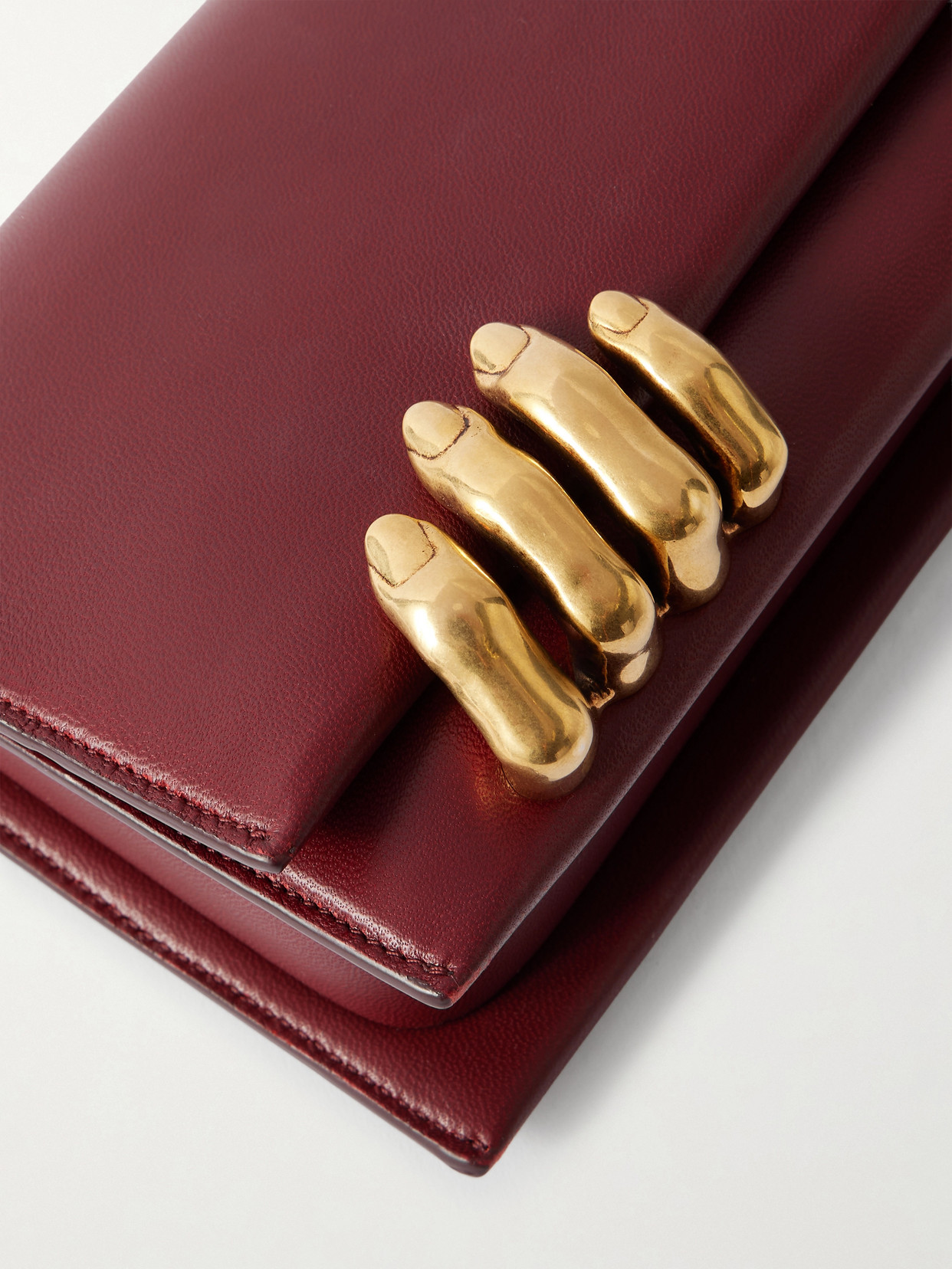 Khaite Embellished Textured-leather Clutch In Pattern