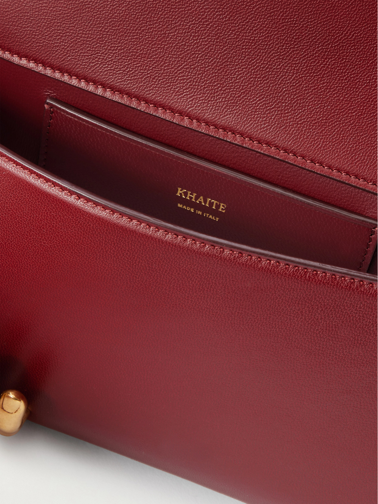 Khaite Embellished Textured-leather Clutch In Pattern