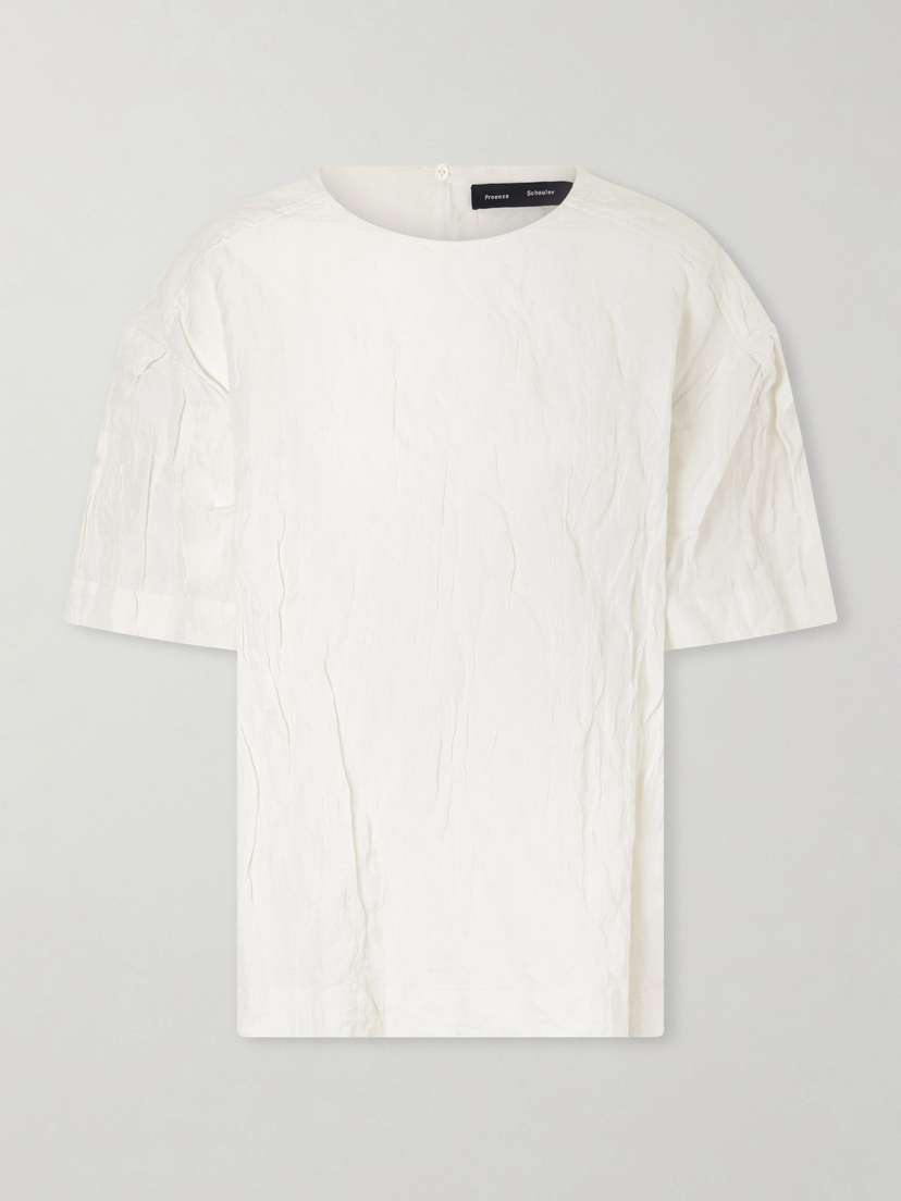 Proenza Schouler Hansly Crinkled-twill T-shirt