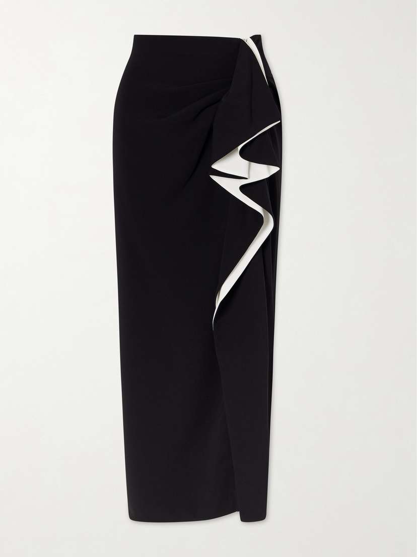 Proenza Schouler Cella Ruffled Crepe Maxi Skirt