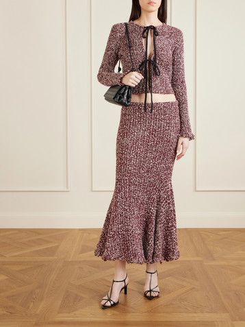 Proenza Schouler Colette cotton-blend  bouclé maxi skirt