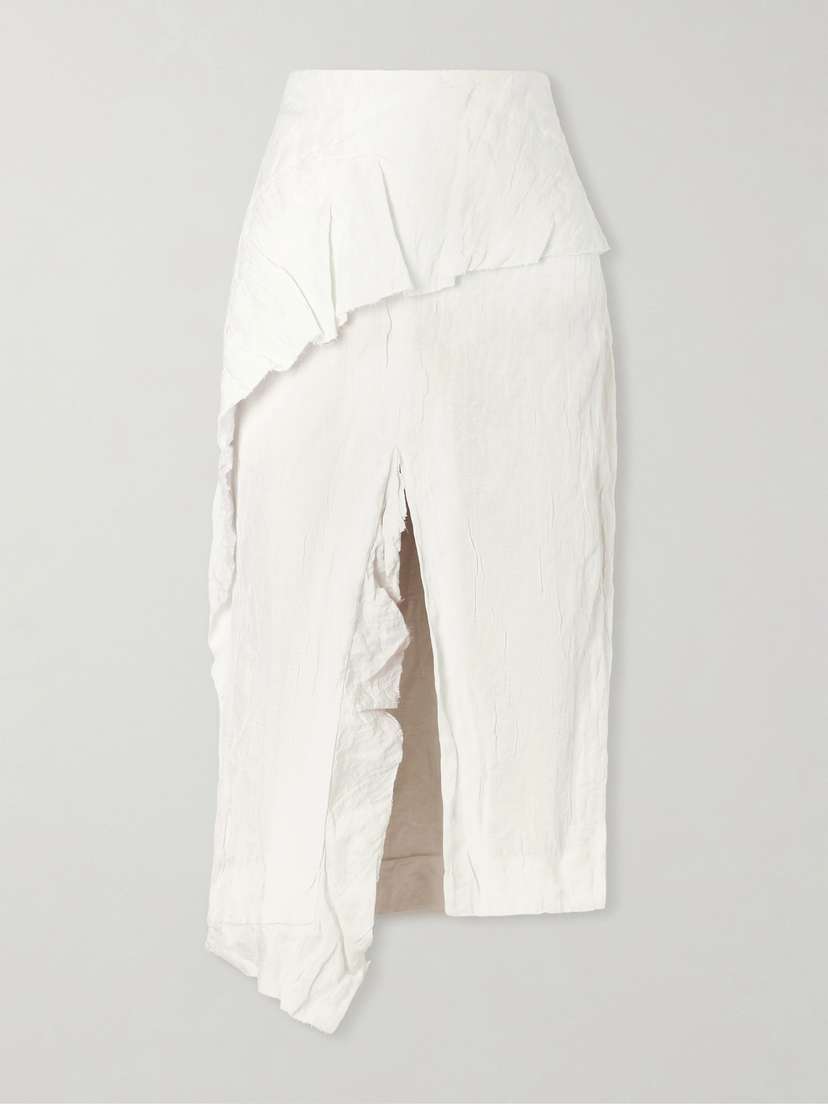 Proenza Schouler Hansly Crinkled-twill Midi Skirt