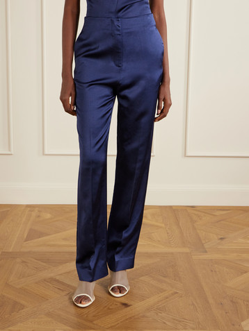 TOVE Paule dupioni wide-leg pants