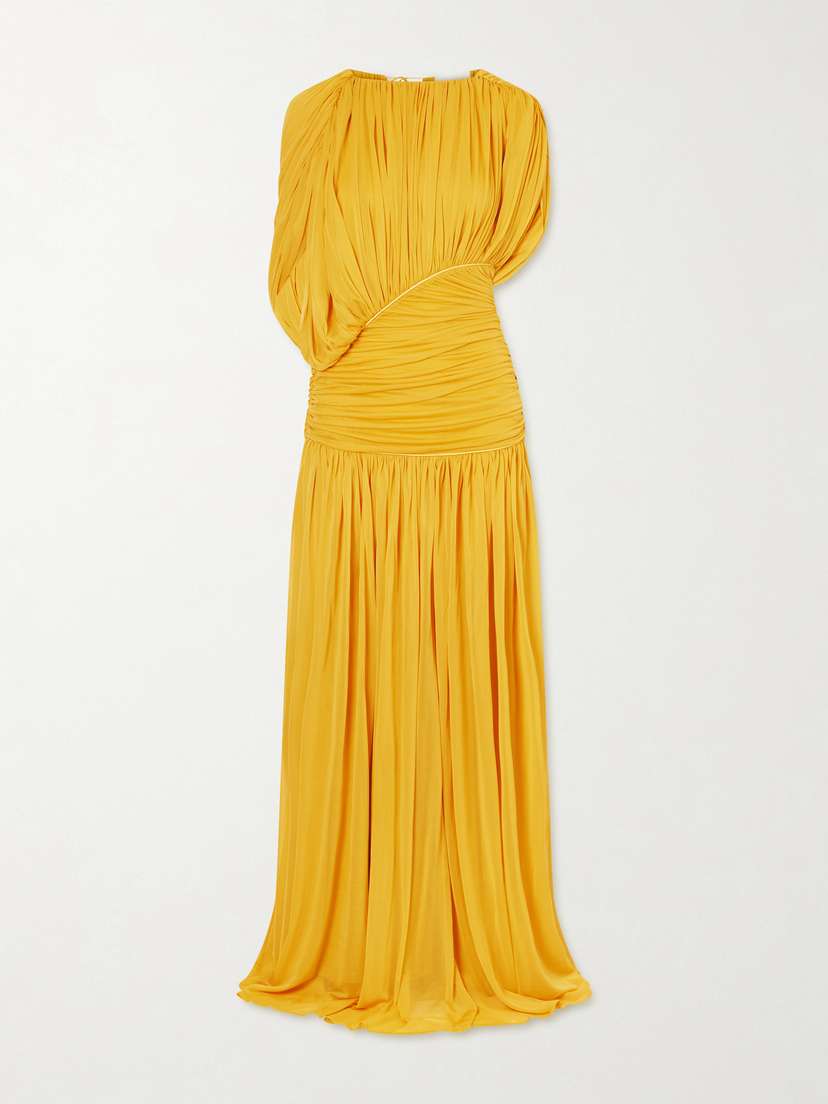 Tove Gathered Chiffon Gown