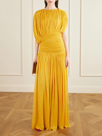 TOVE Gathered chiffon gown