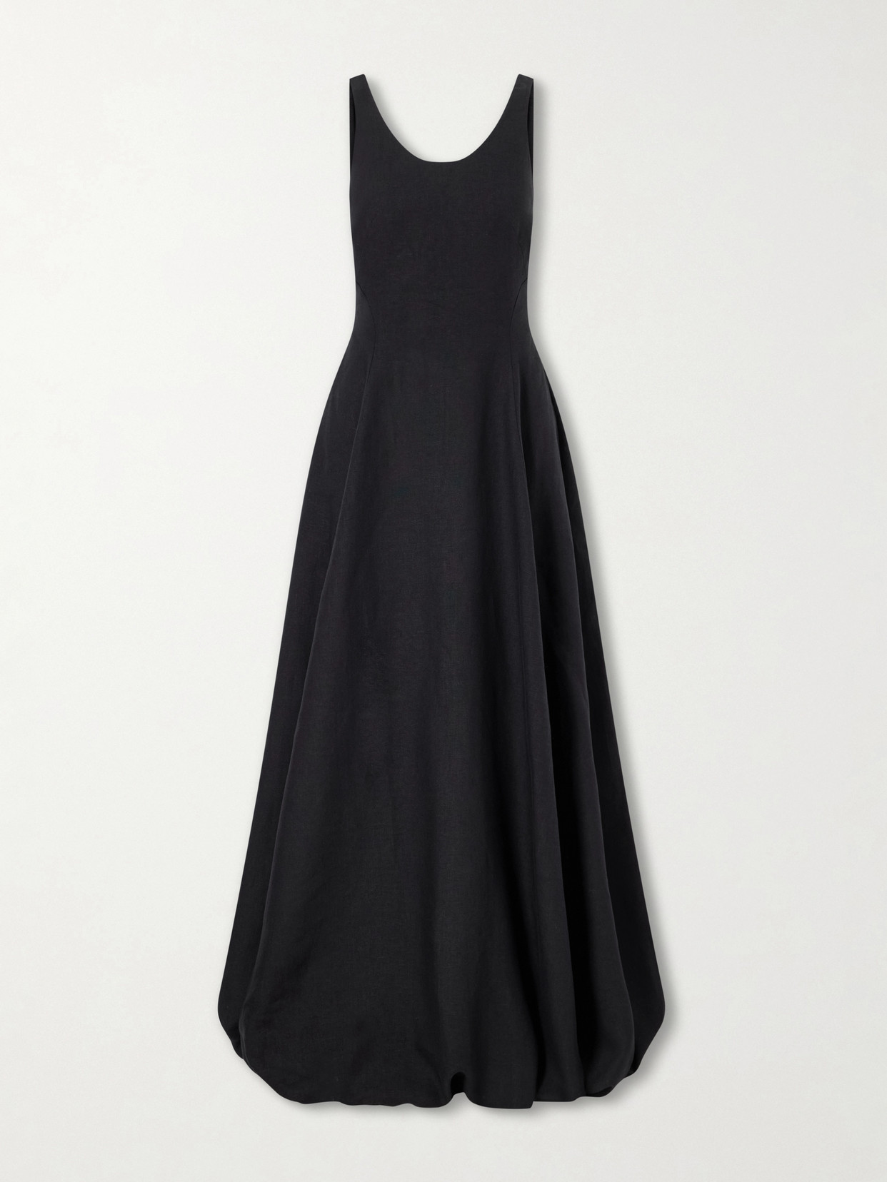 Ralph Lauren Lyndy Linen Maxi Dress In Black