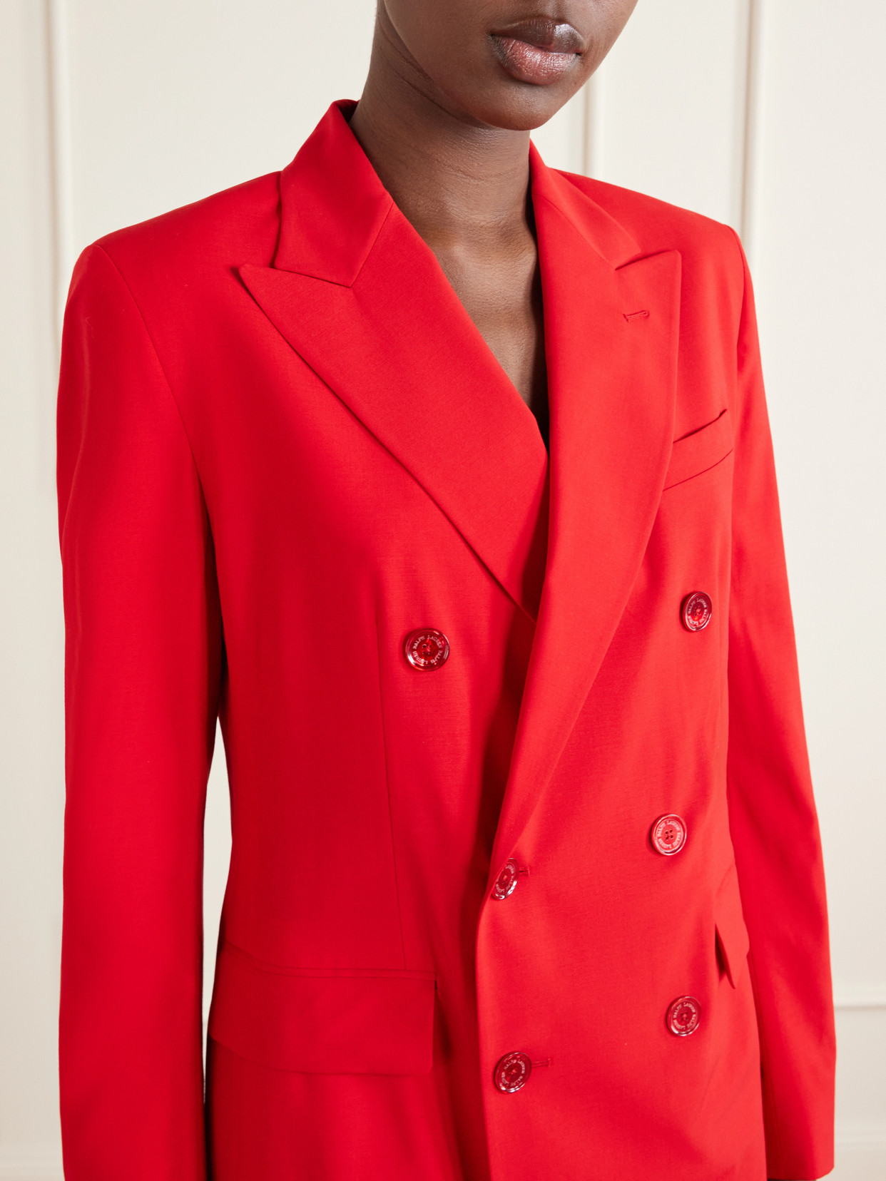 Collection - Ramona Double-Breasted Wool-Blend Blazer