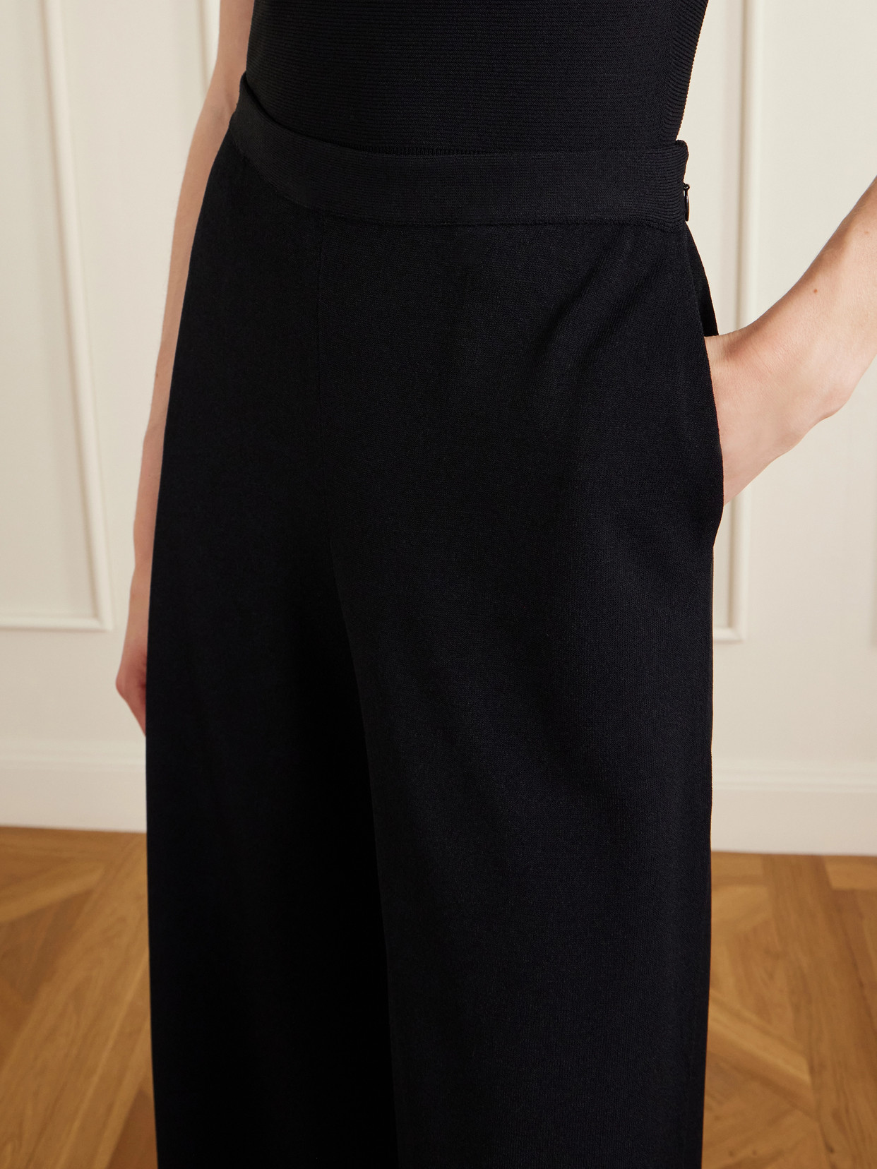 Collection - Stretch-Jersey Mid-Rise Wide-Leg Pants