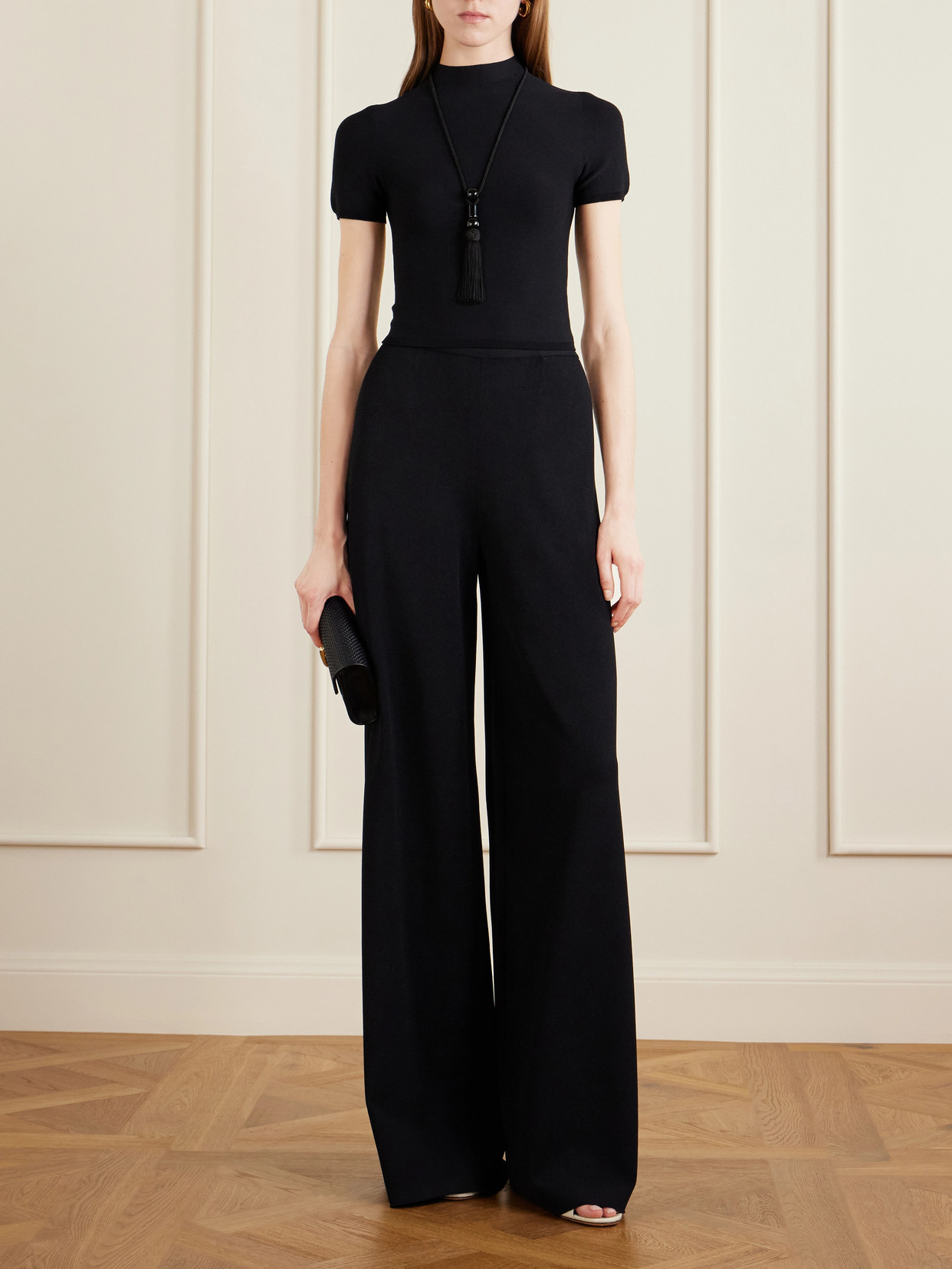 Collection - Stretch-Jersey Mid-Rise Wide-Leg Pants