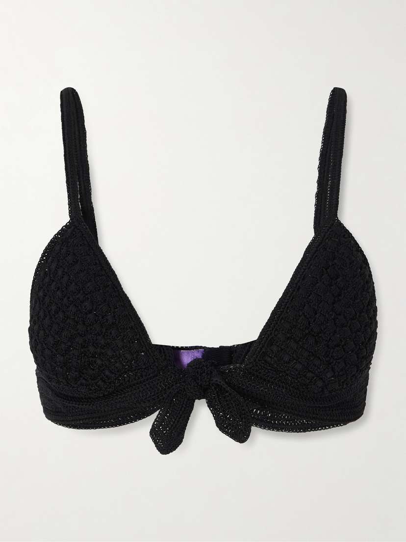Ralph Lauren Collection Crocheted Silk Triangle Bra