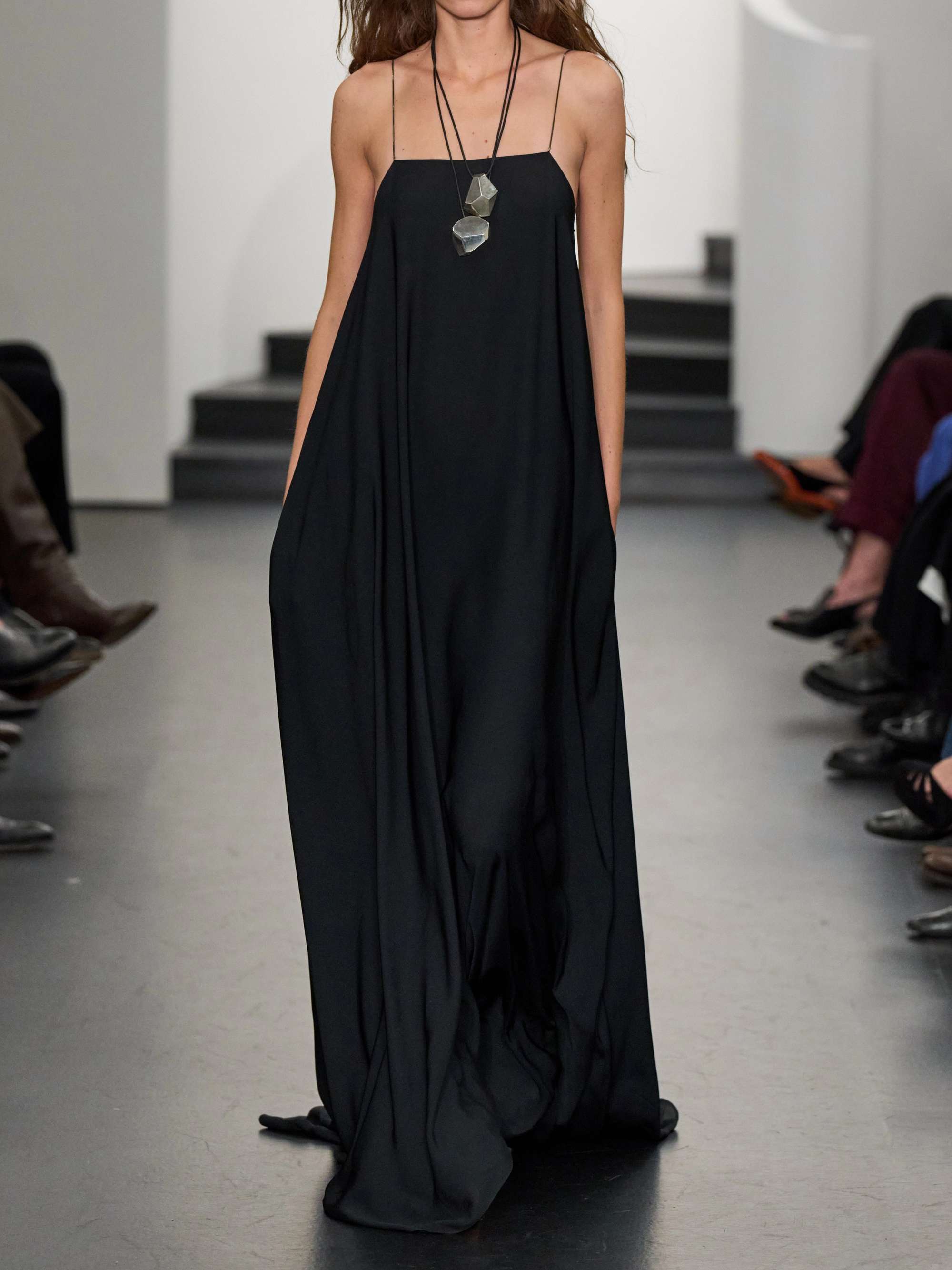 Erickson satin maxi dress - black - US0