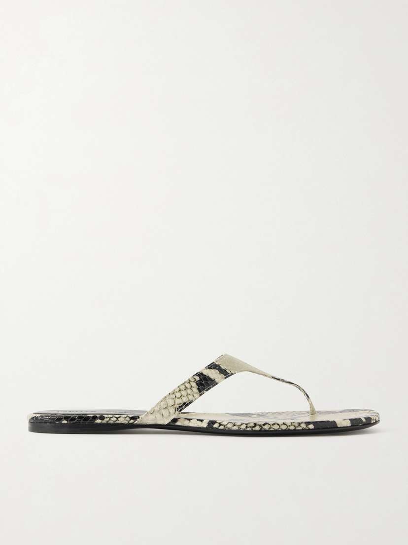 Khaite Archer Snake-effect Leather Sandals