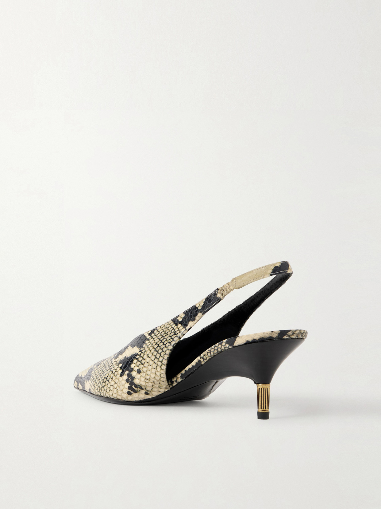Khaite Bella 55 Python Print Leather Slingback Pumps In Multi