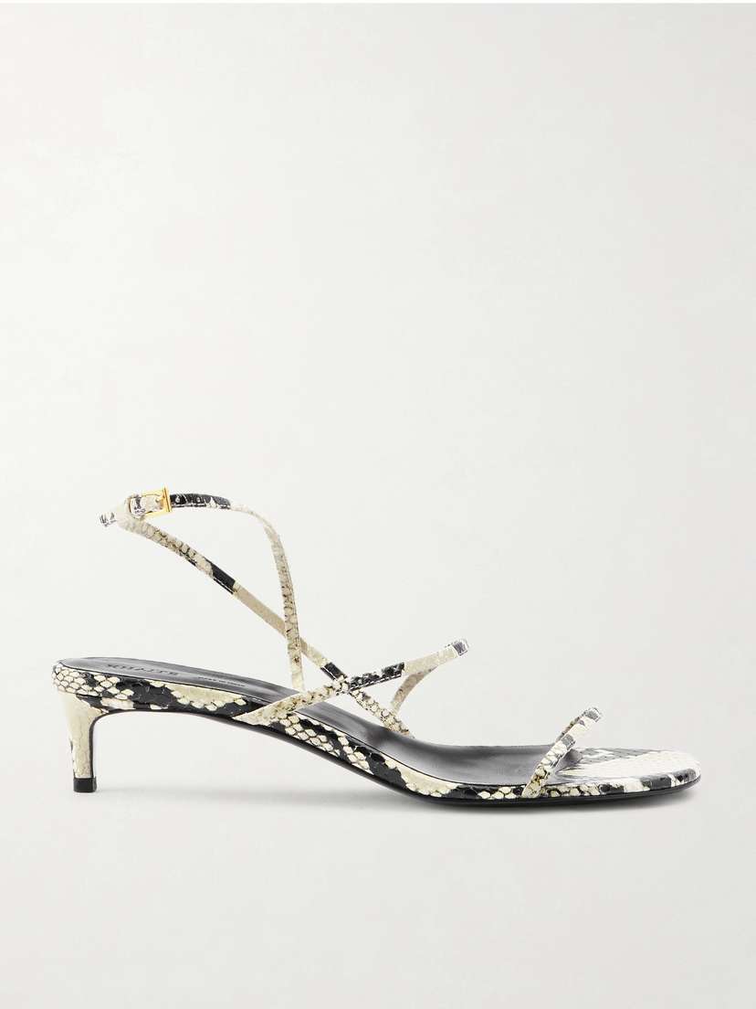 Khaite Loop Snake-effect Leather Sandals