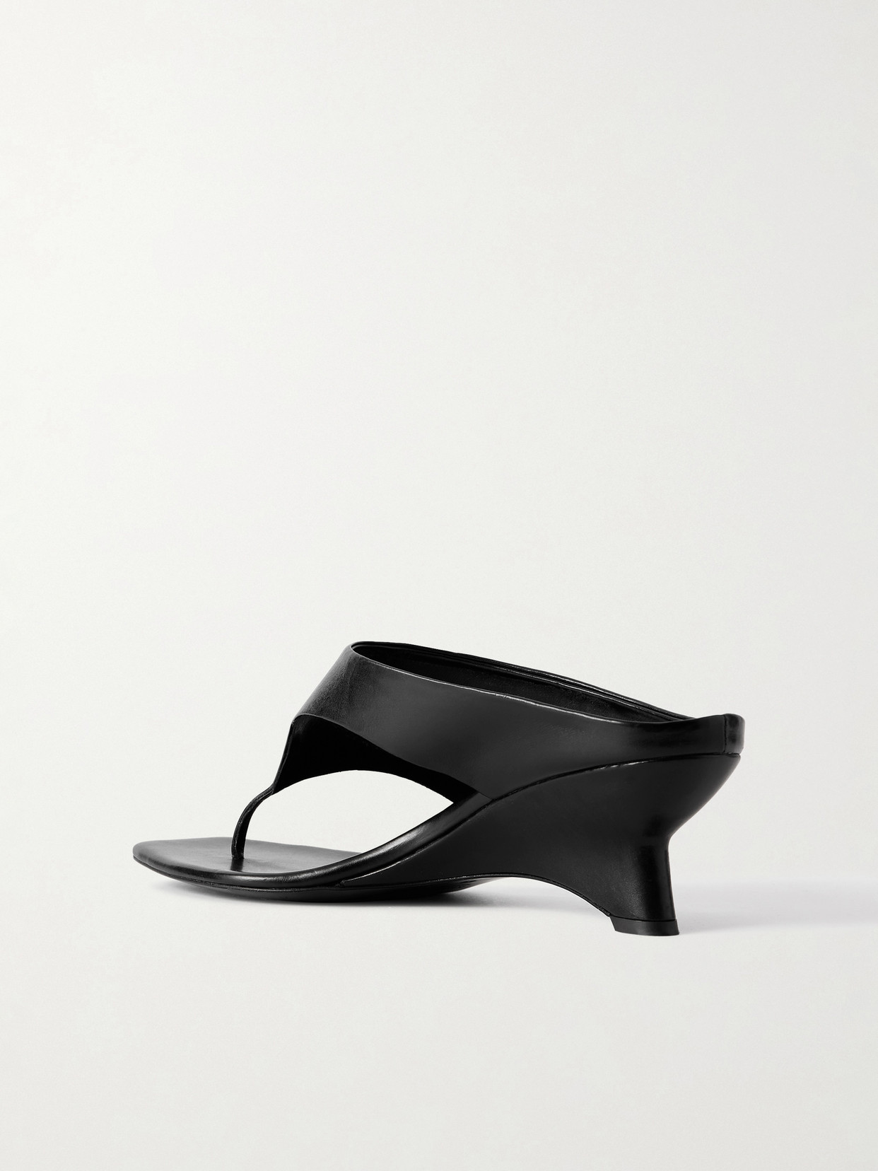 Marlowe Leather Wedge Mules