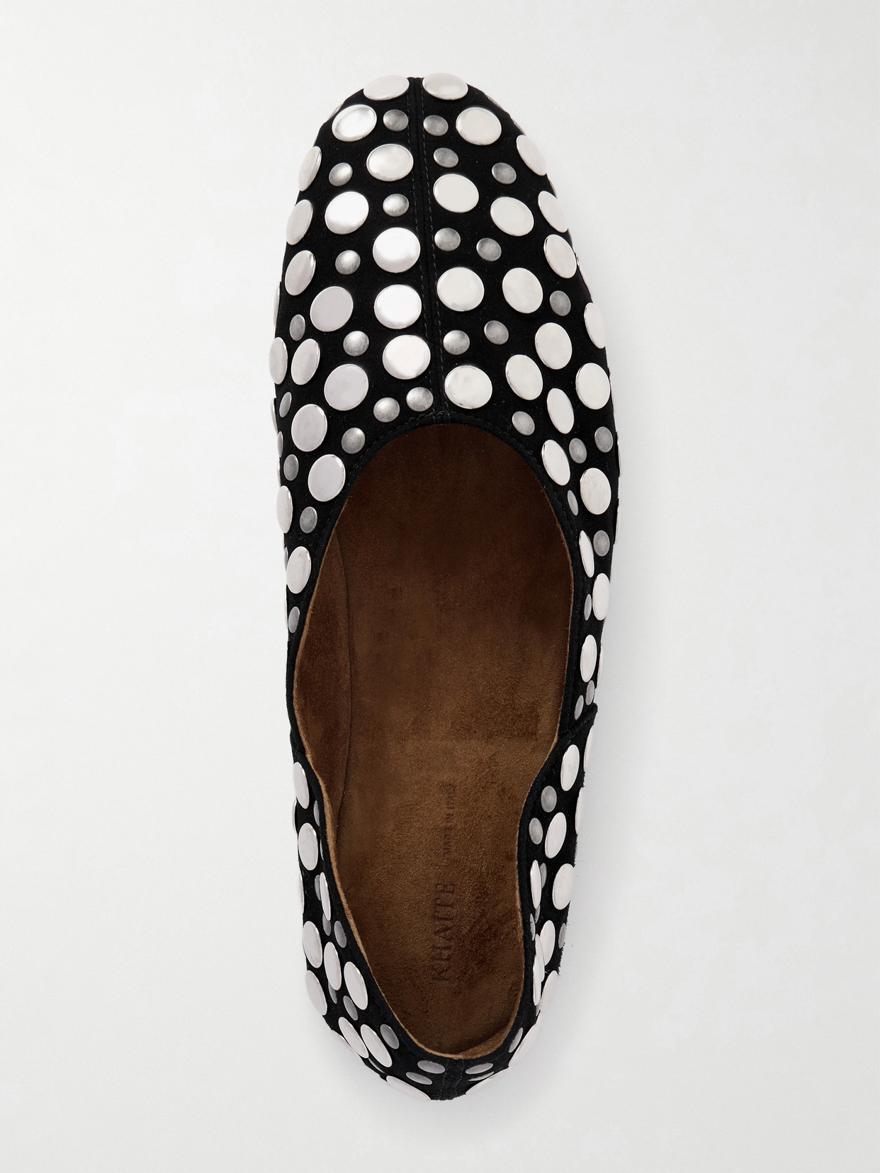 Khaite Jane Stud-embellished Leather Ballet Flats In Black