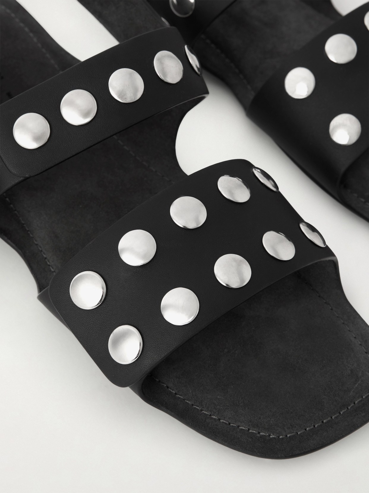 Khaite Black Boden Flat Sandals