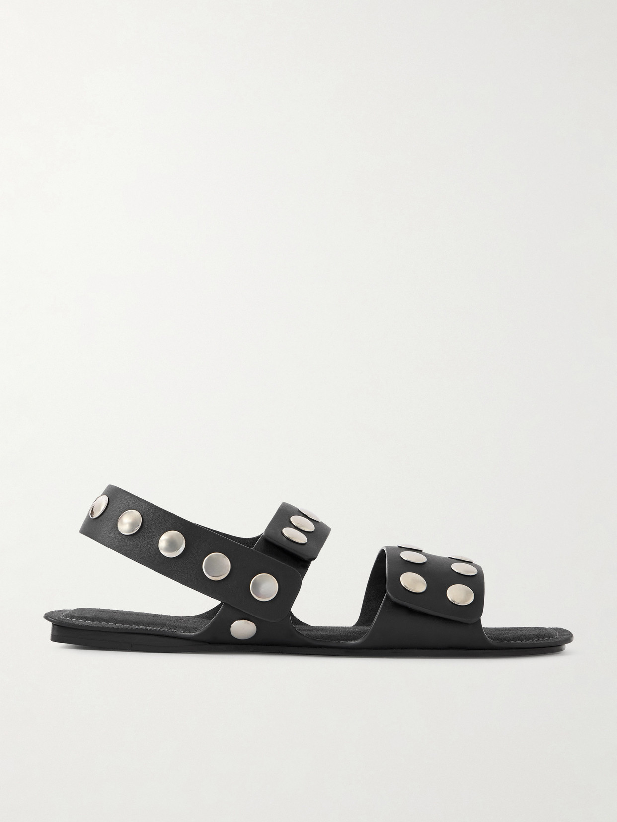 Khaite Black Boden Flat Sandals