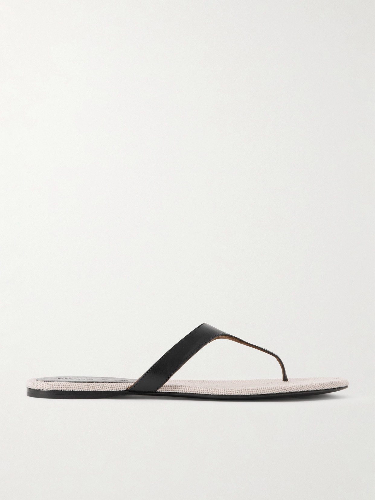 Khaite Archer Leather Sandals In Black
