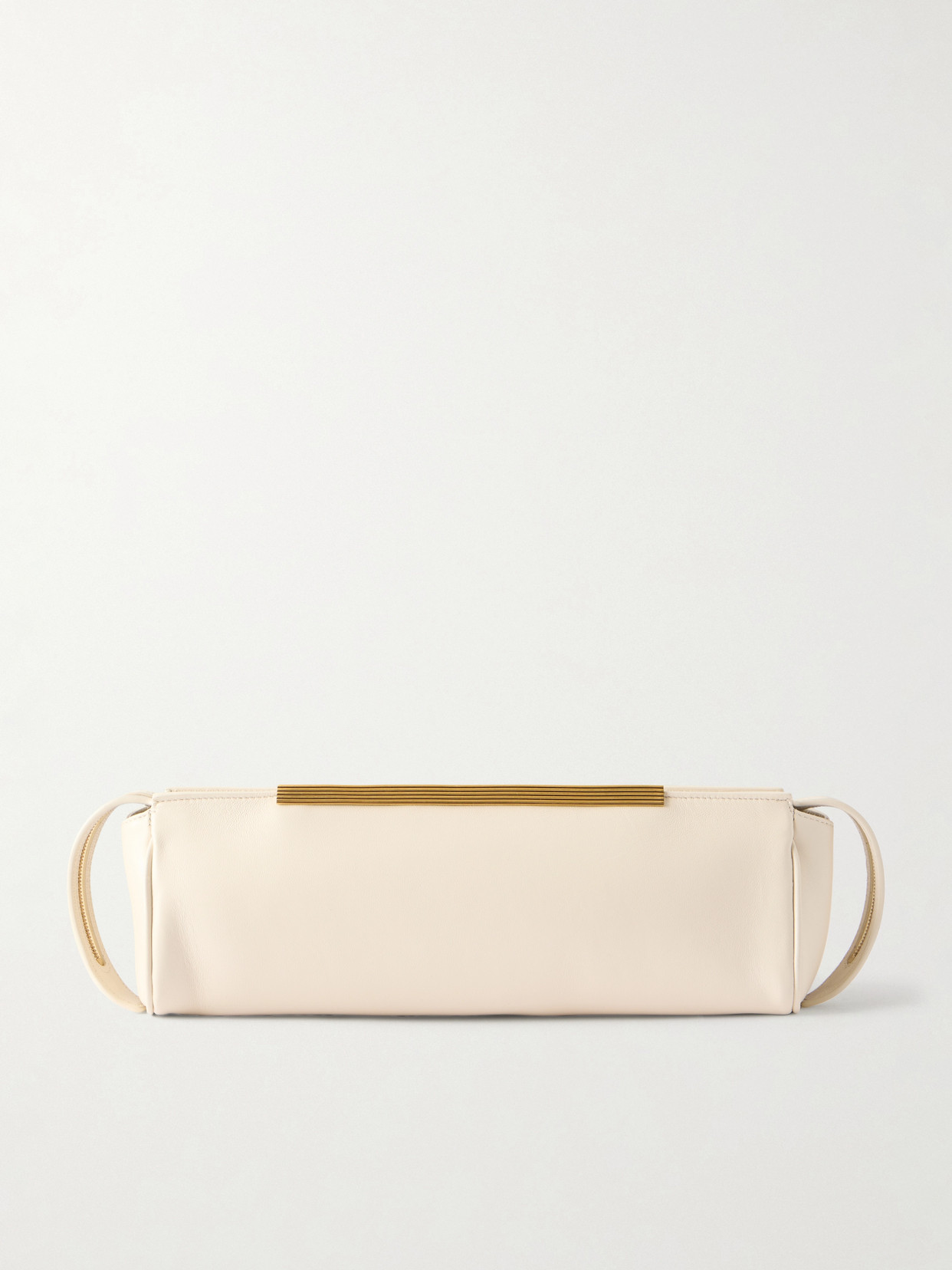 Khaite Lamb Leather Clutch In Neutral