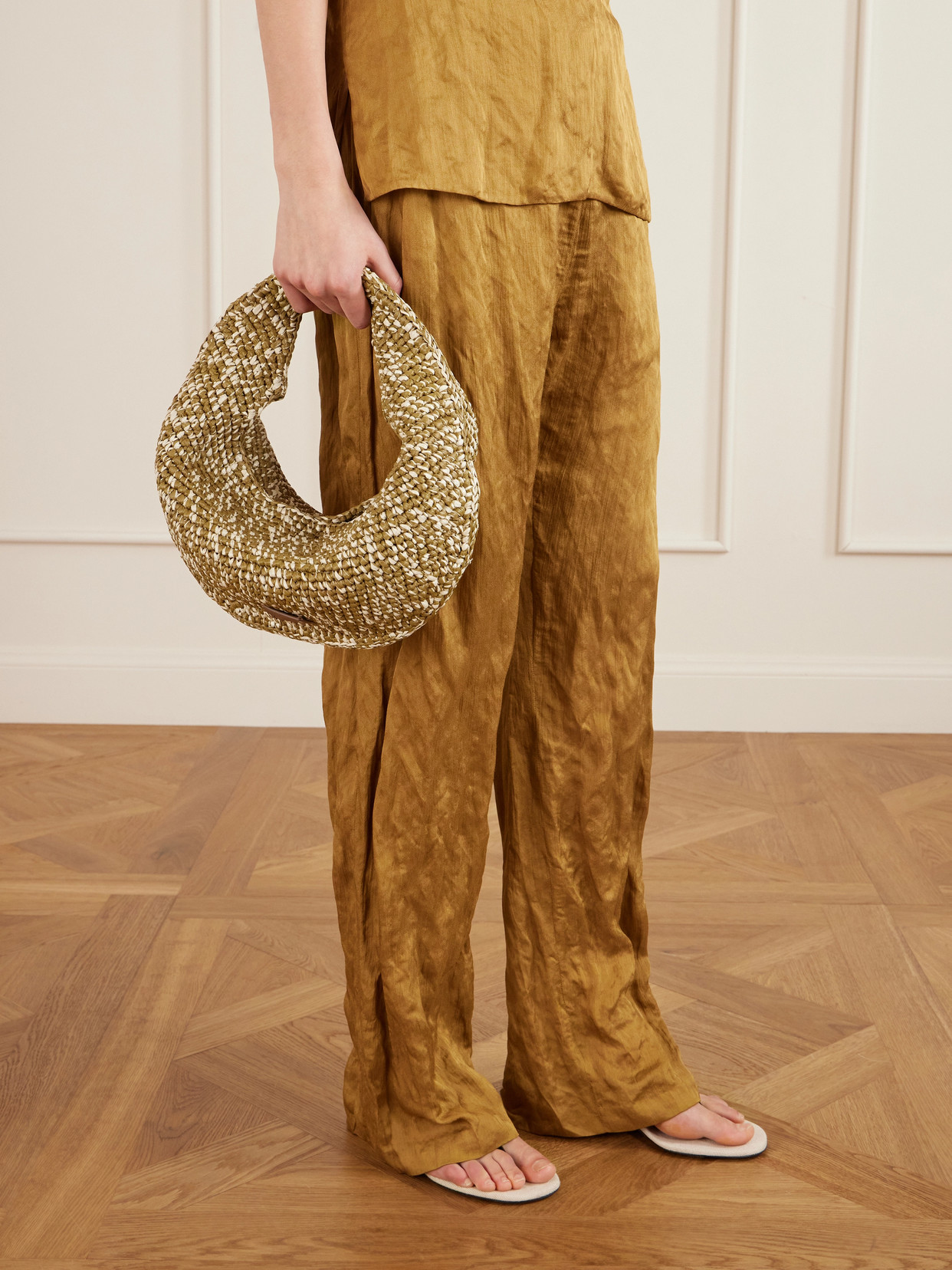 Olivia Medium Woven Shoulder Bag