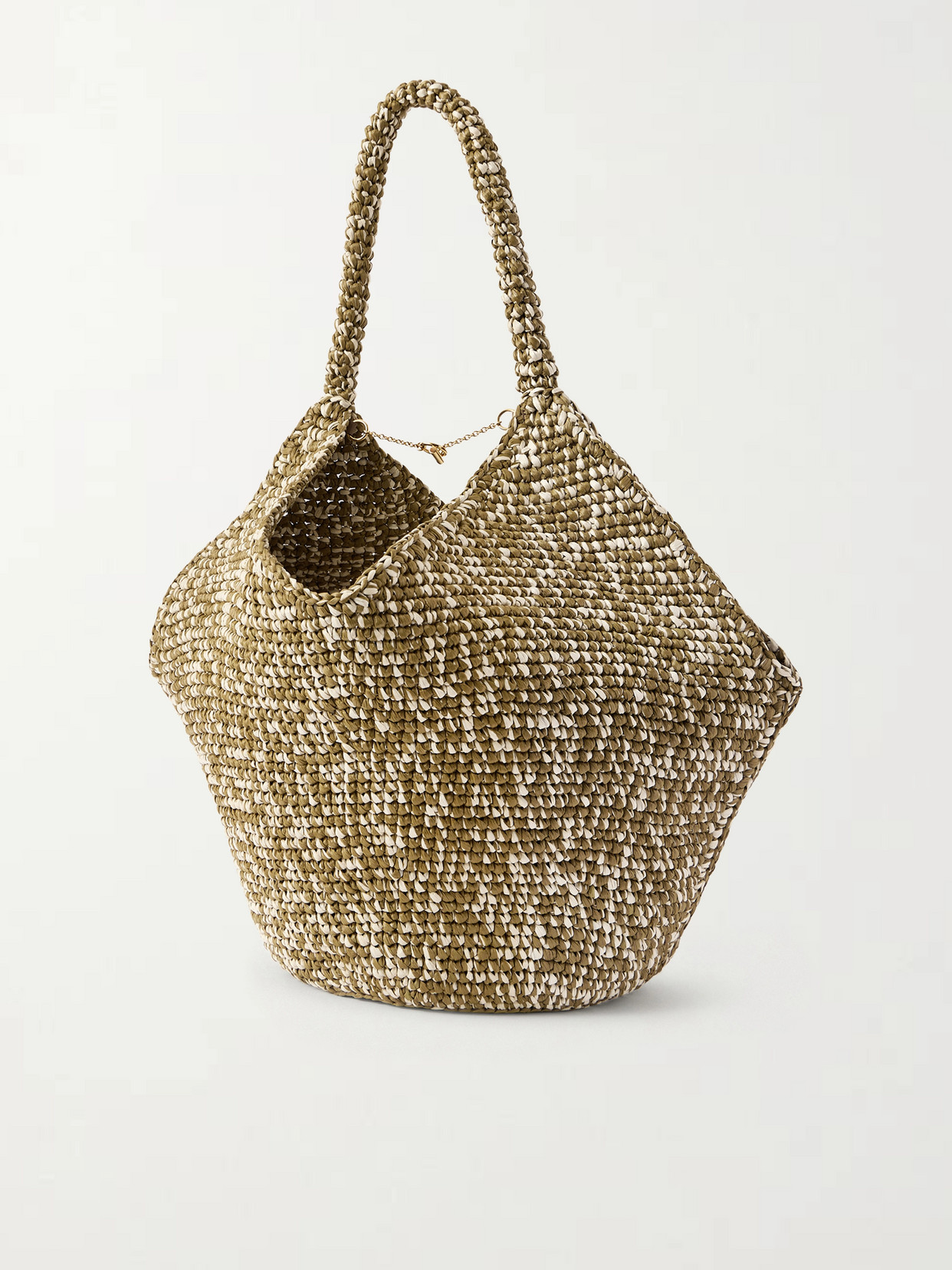 Lotus Medium Two-Tone Woven Tote