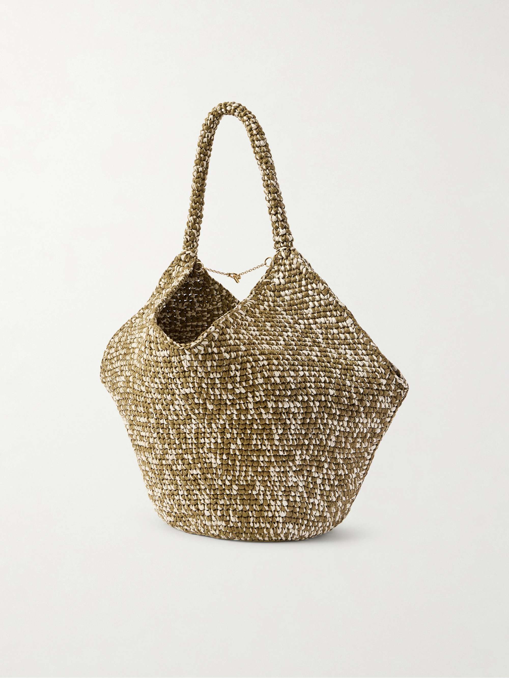 KHAITE Lotus medium two-tone woven tote | NET-A-PORTER