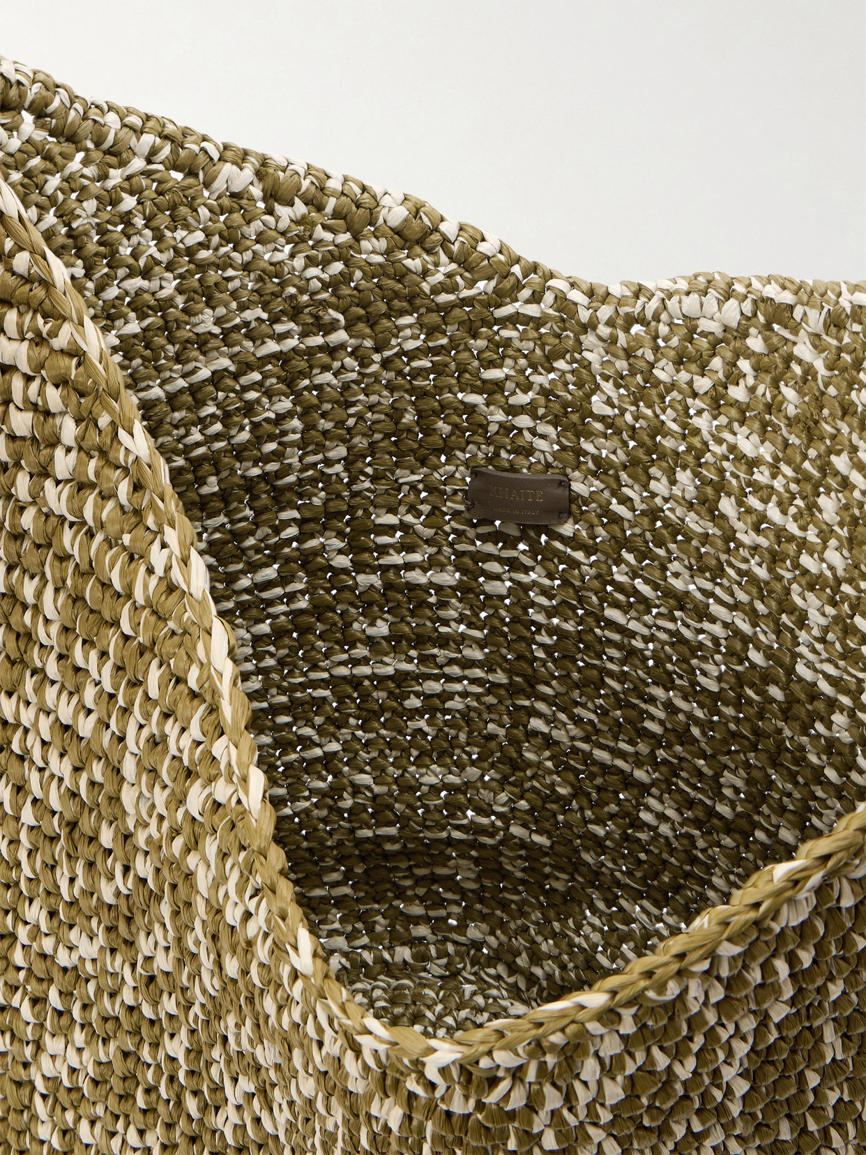 Lotus Medium Two-Tone Woven Tote