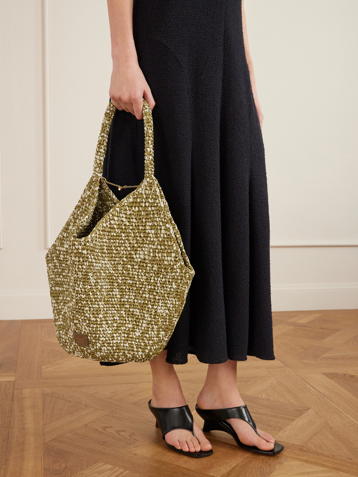 Lotus Medium Two-Tone Woven Tote