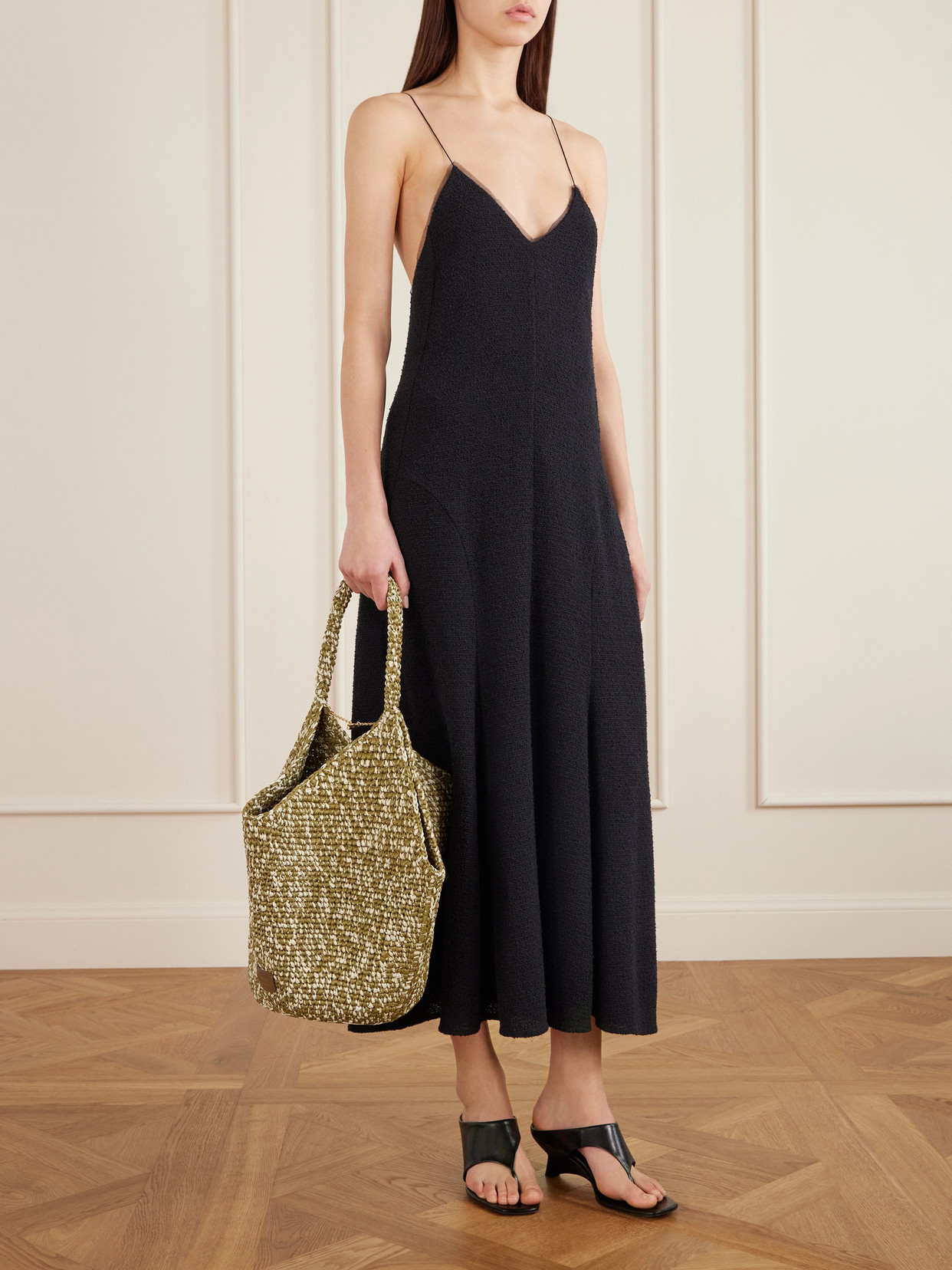Lotus Medium Two-Tone Woven Tote