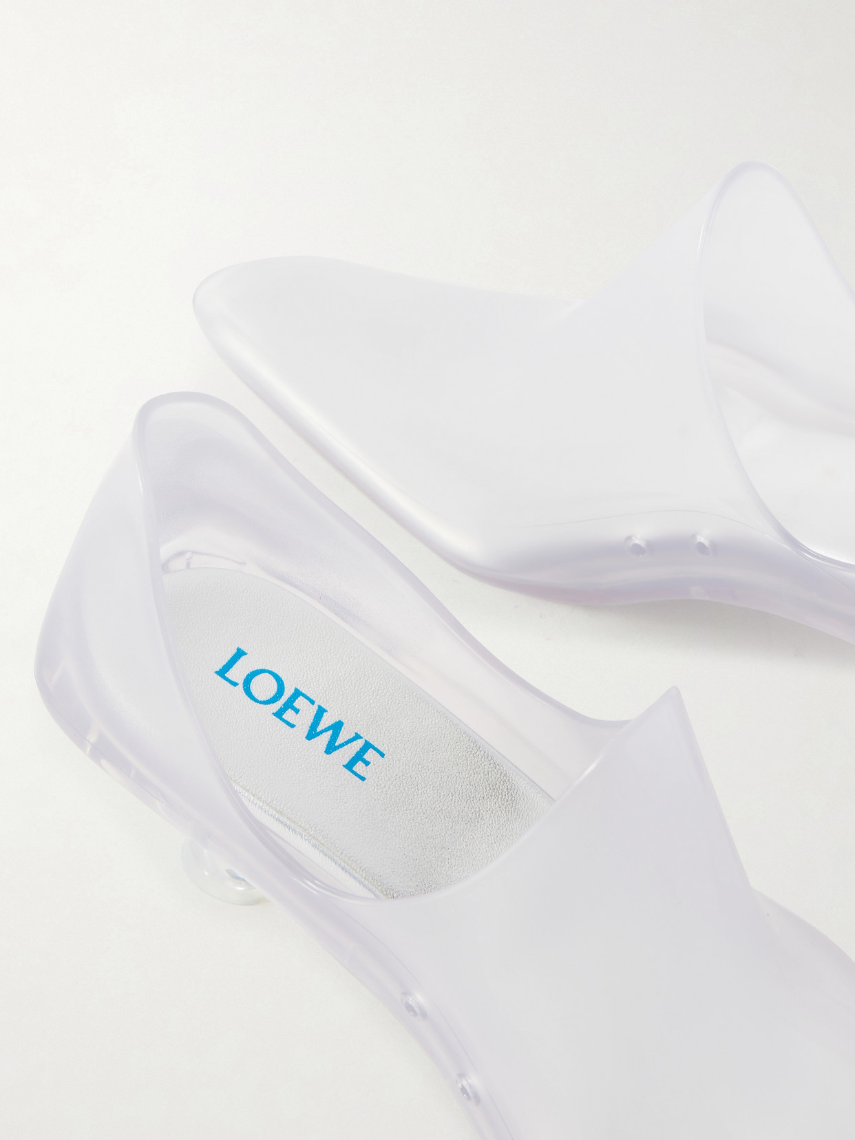 Loewe Emily Aqua Bootie 45 In Rubber With Multicolor Socks Pumps White