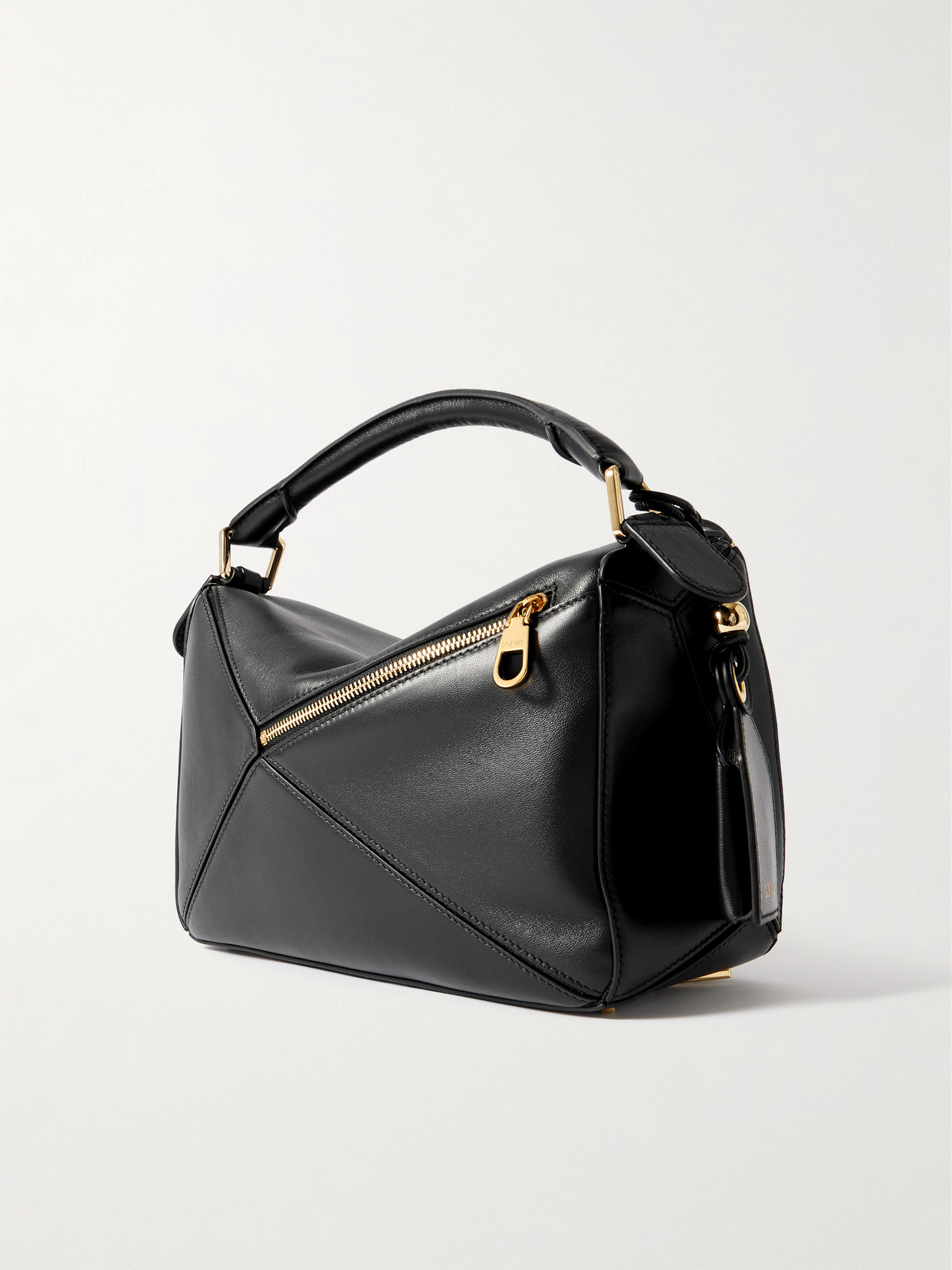 Featherlight Puzzle Small Textured-Leather Shoulder Bag