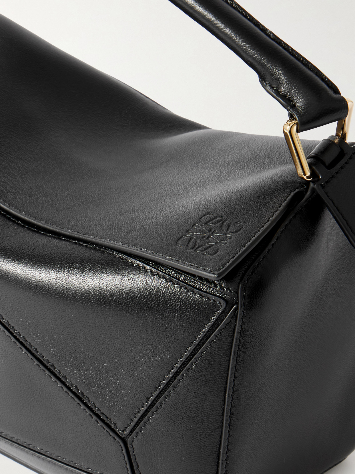 Featherlight Puzzle Small Textured-Leather Shoulder Bag