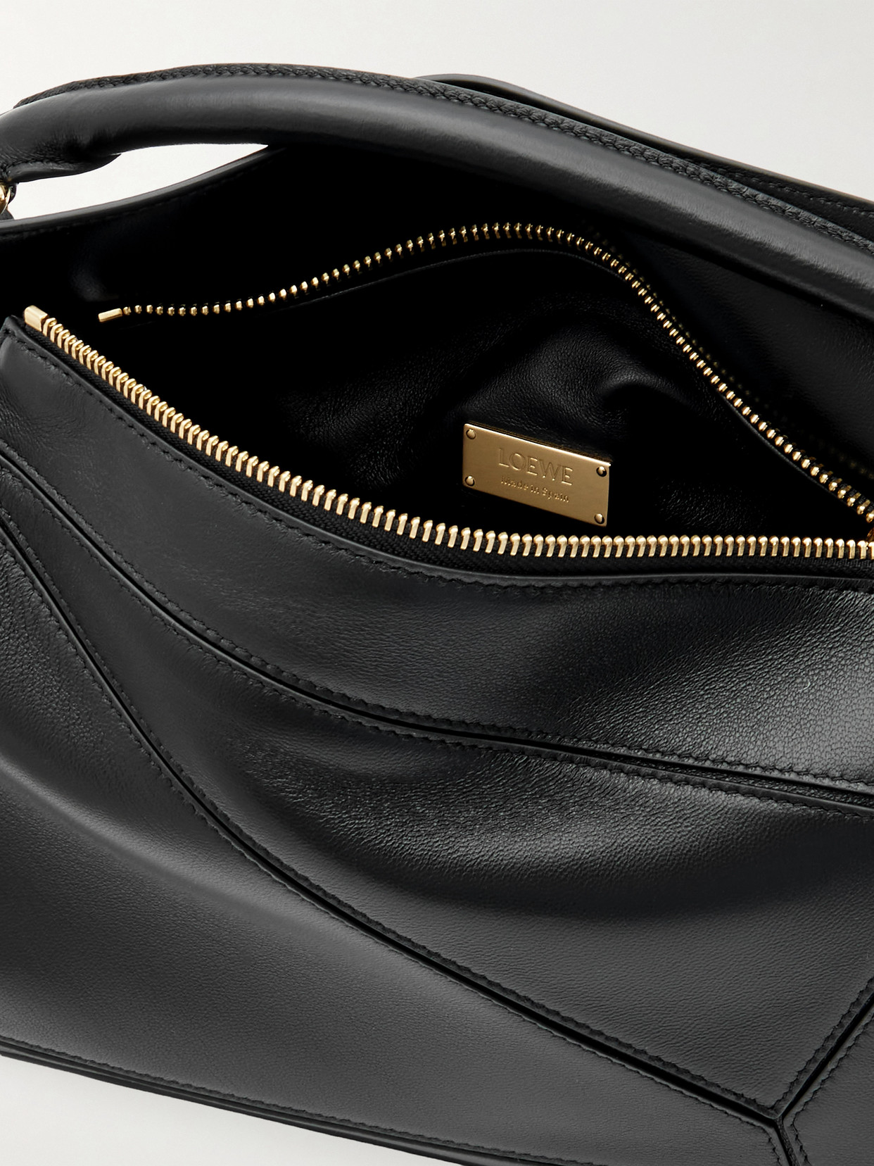 Featherlight Puzzle Small Textured-Leather Shoulder Bag