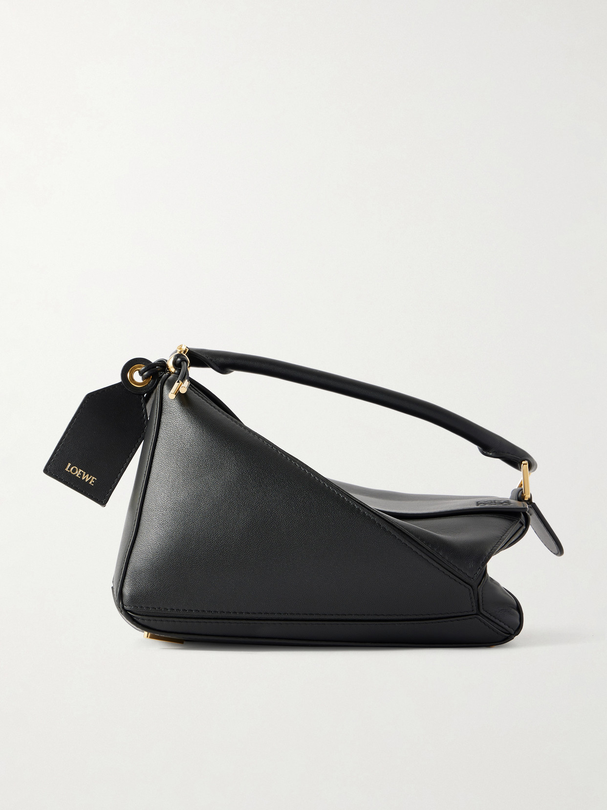 Featherlight Puzzle Small Textured-Leather Shoulder Bag