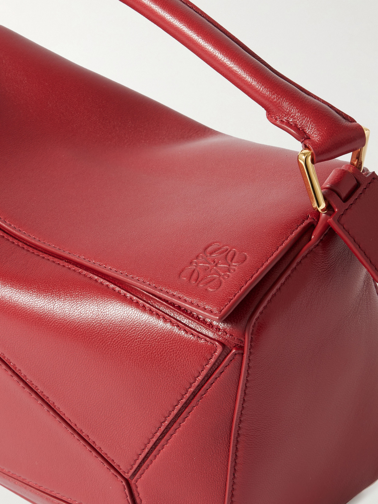 Featherlight Puzzle Small Textured-Leather Shoulder Bag