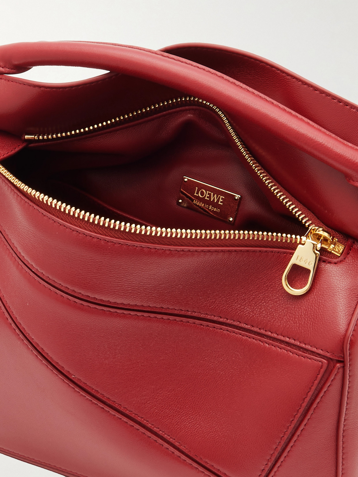 Featherlight Puzzle Small Textured-Leather Shoulder Bag