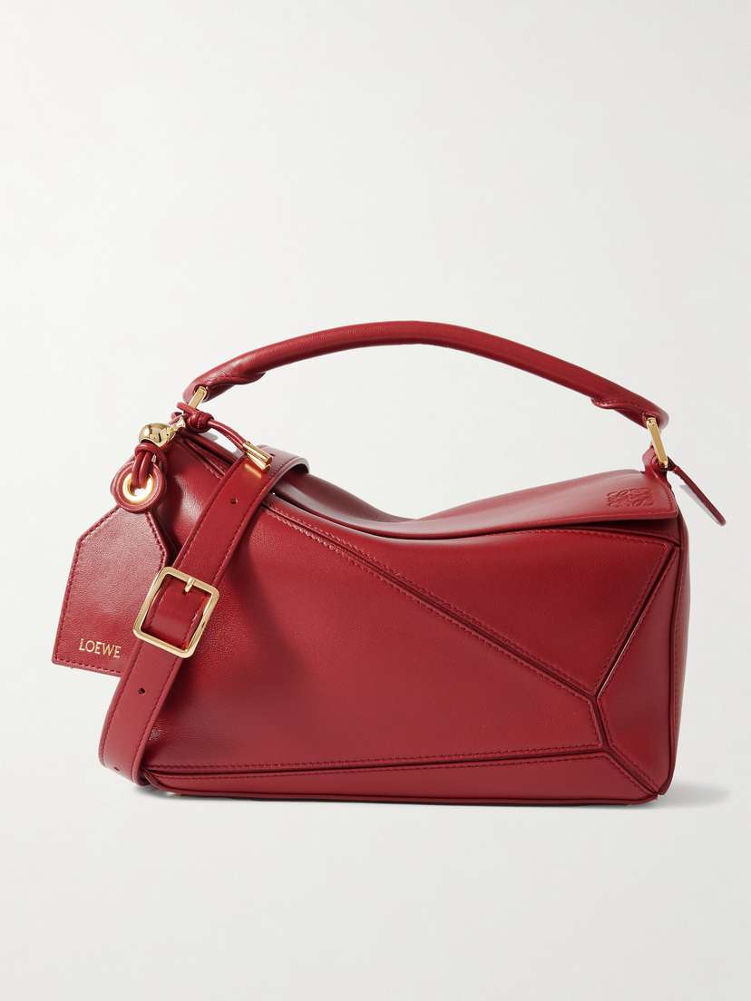 Loewe Featherlight Puzzle Small Textured-leather Shoulder Bag