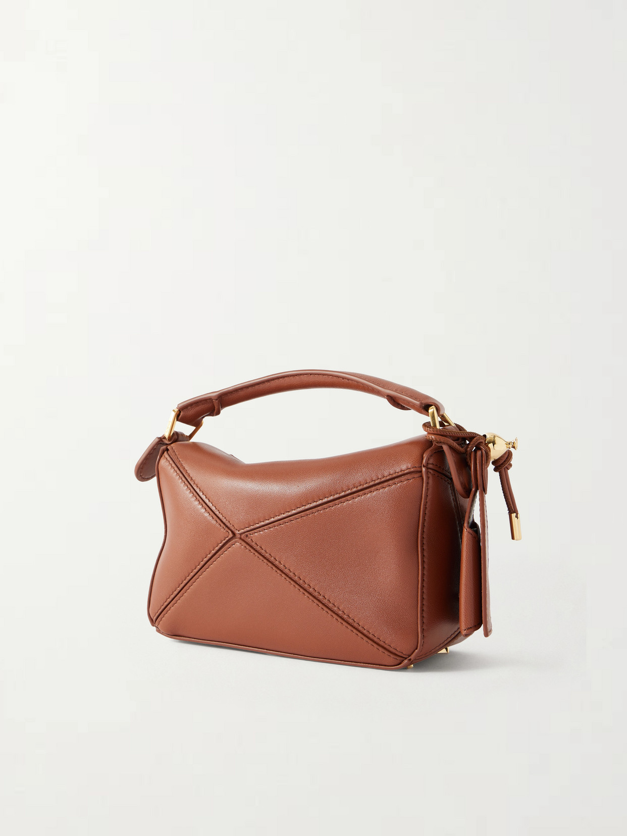 Featherlight Puzzle Mini Textured-Leather Shoulder Bag