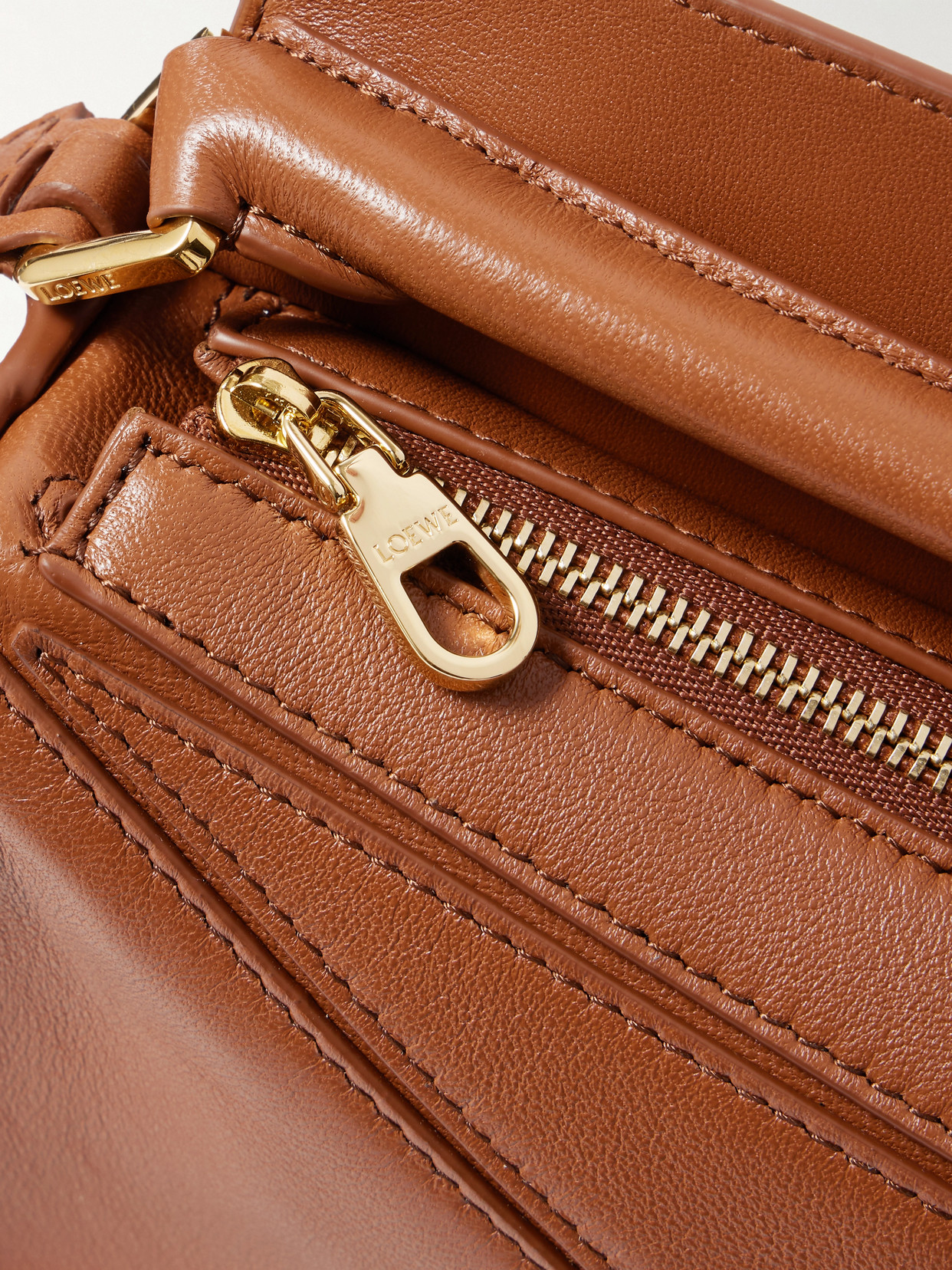 Featherlight Puzzle Mini Textured-Leather Shoulder Bag