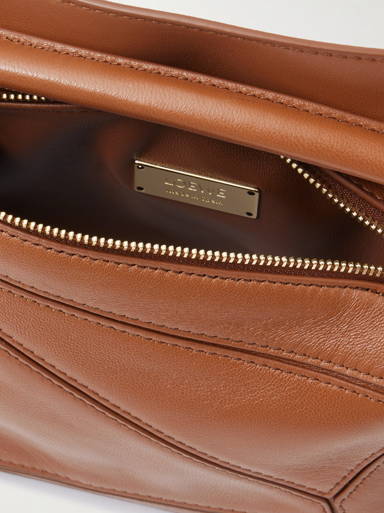 Featherlight Puzzle Mini Textured-Leather Shoulder Bag