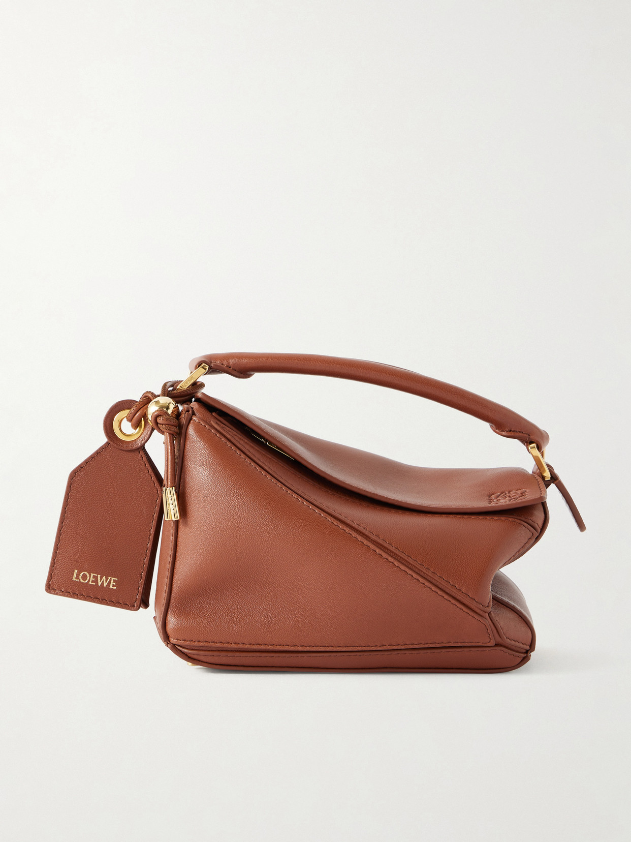 Featherlight Puzzle Mini Textured-Leather Shoulder Bag