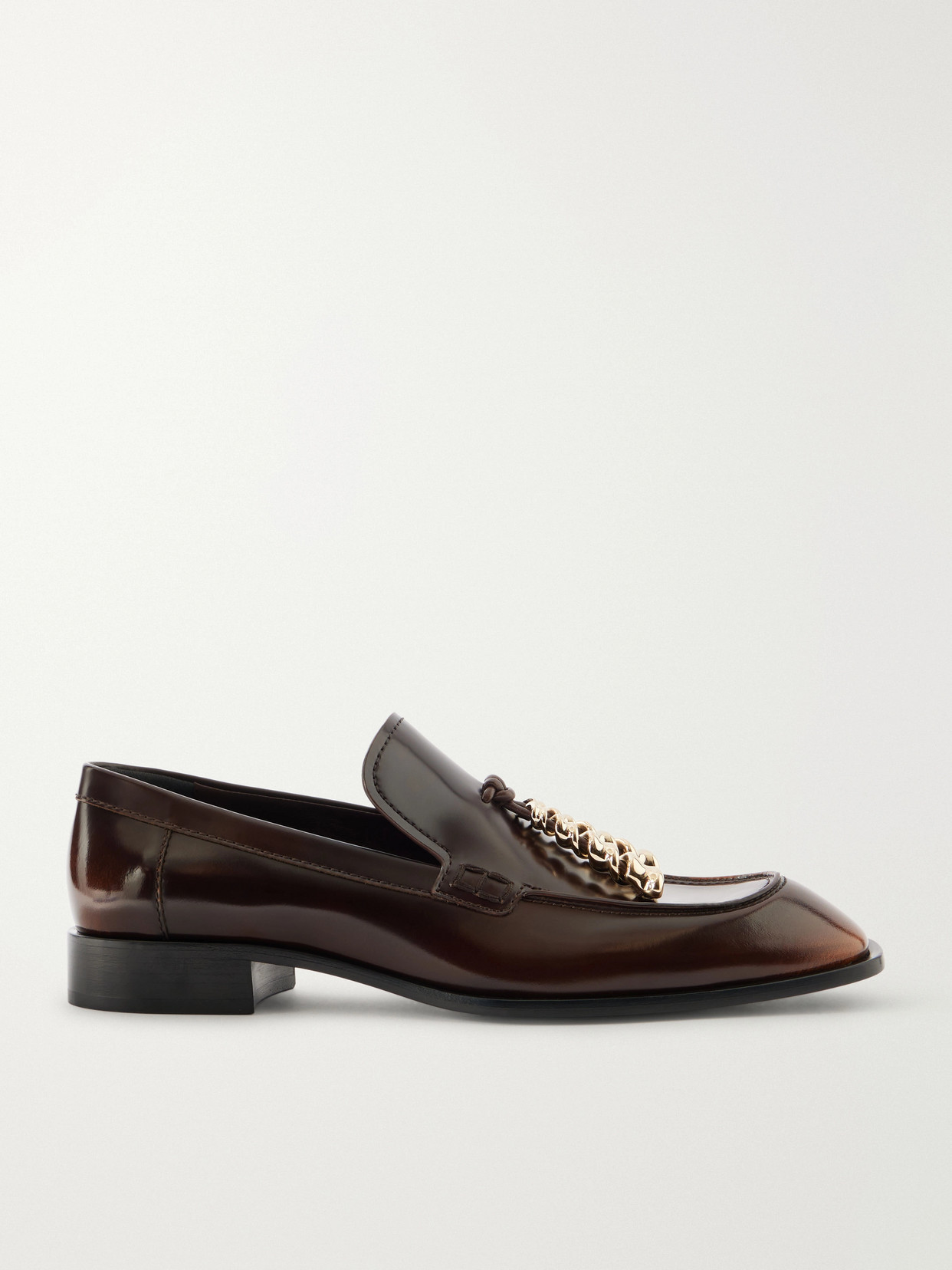 Embellished Leather Loafers